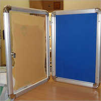 Acrylic Cover Notice Board - Aluminium Frame With Grey Corners, 2x3 Feet | Lockable, Magnetic Document Display, Ideal For School And Office Use