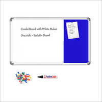 Dual Surface White Marker And Green Chalk Board - 4x3 Feet, Anodized Aluminium Frame, Abs Plastic Corners, Easy Mounting Hardware Included