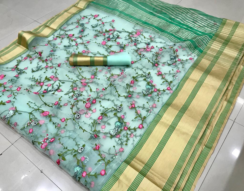 Embroidery Silk Saree