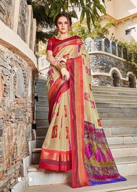 Chanderi Cotton Designer Saree