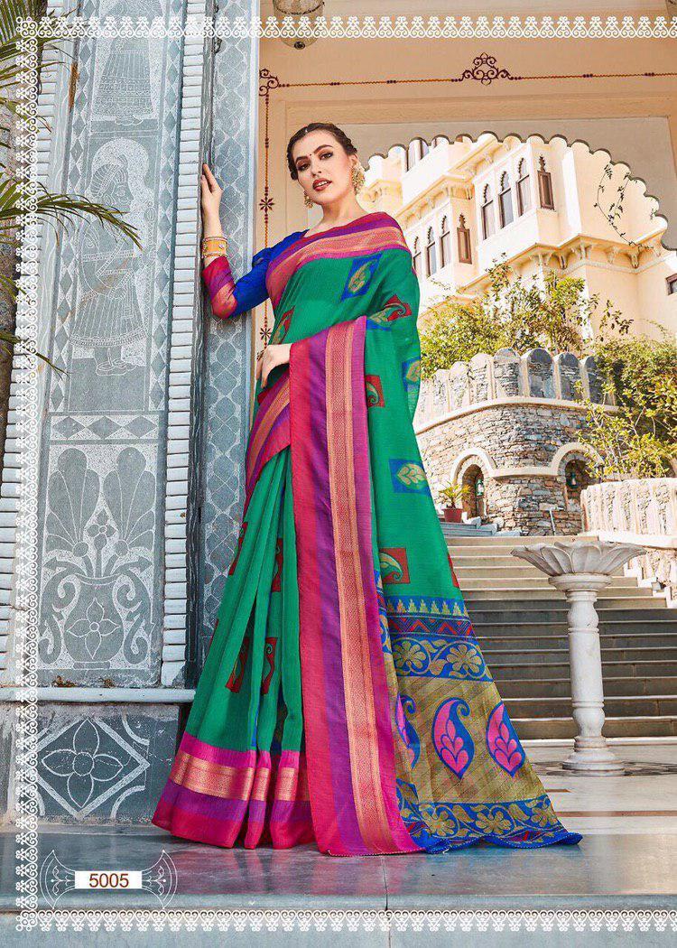 Chanderi Cotton Designer Saree