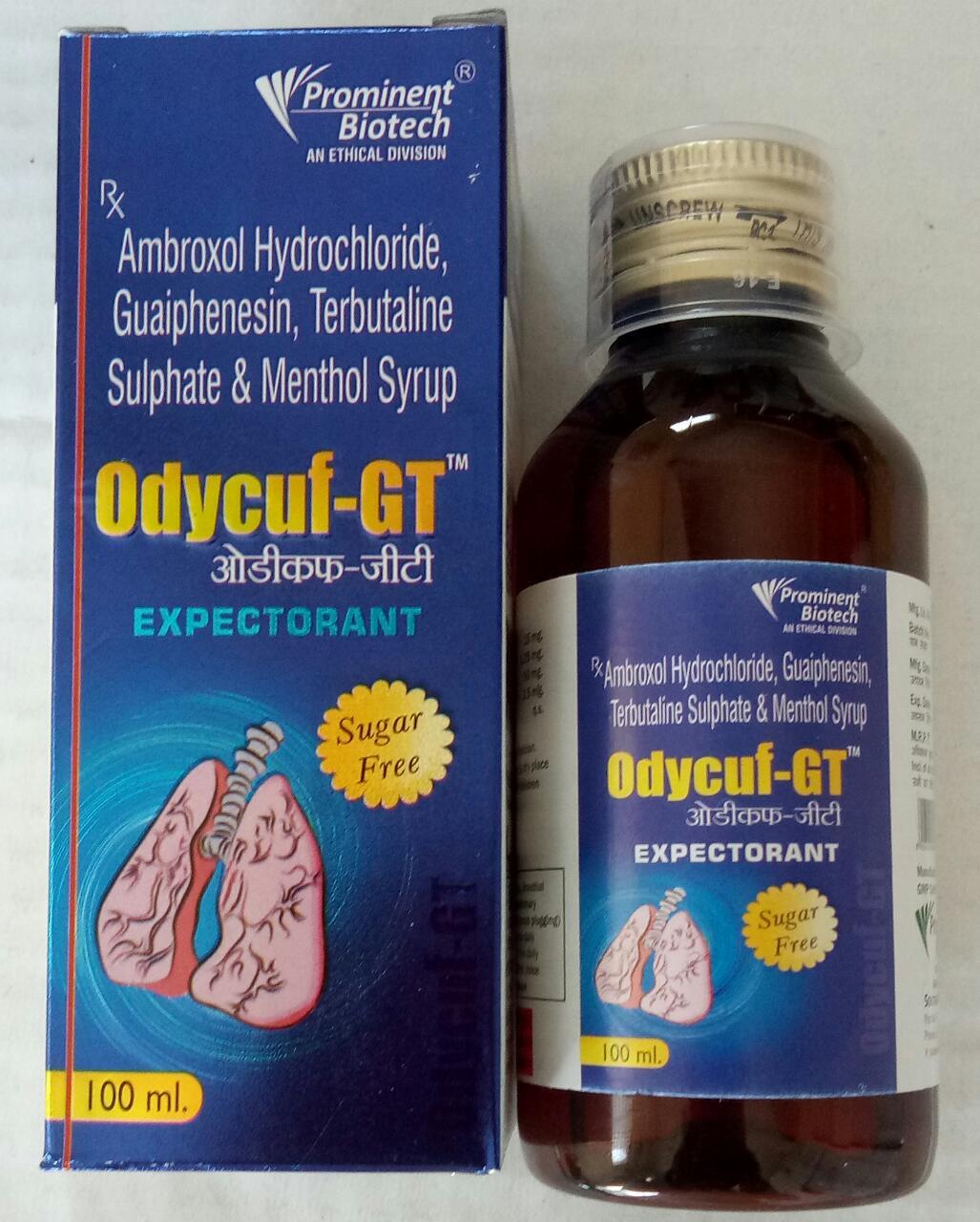 Ambroxol 15 Mg,Guaiphenesin 50 Mg,Terbutaline 1.25 Mg & Menthol 2.5 Mg Per 5 Ml
