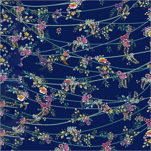 Light In Weight Polyester Crepe Flower Print Fabric