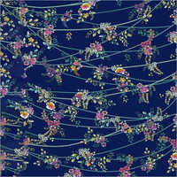 Light In Weight Polyester Crepe Flower Print Fabric