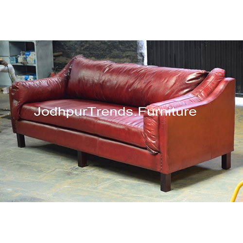 Painted Leather Sofa