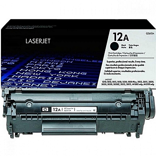 HP 12A Black Laserjet Toner Cartridge Q2612A