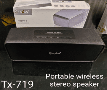 TX-719 PORTABLE WIRELESS SPEAKER