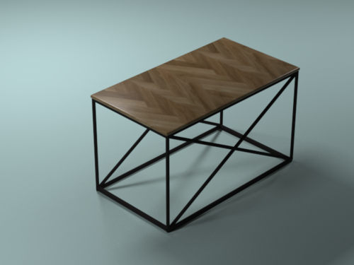 Coffee Table - Solid Redwood 127x72x49 cm | Indian Style, Iron Accents, No Assembly Required, Indoor Use