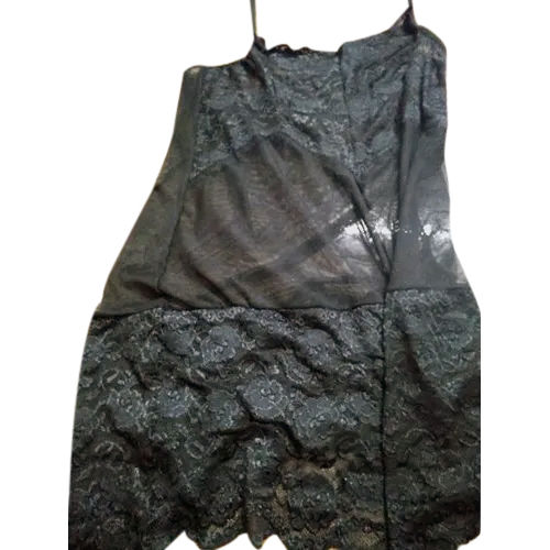 Ladies Black Short Nighty Size: Customized