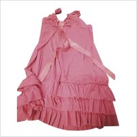 Ladies Fancy Short Nighty - Lycra & Soft Fabric, Pink Color, Sleeveless Design, Lightweight & Washable