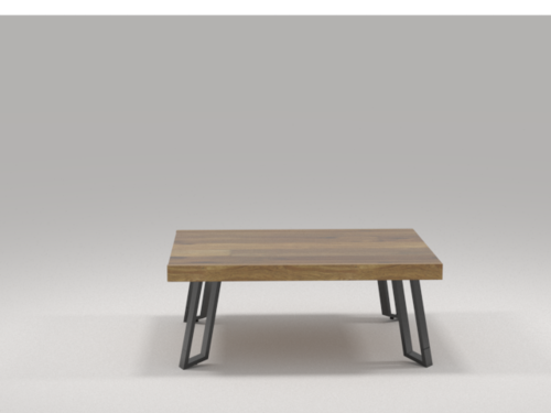 Iron and Wooden Coffee Table - 132x74x48 cm, Solid Redwood and Iron | Indian Style, Indoor Furniture, No Assembly Required, Weighs 35 kg