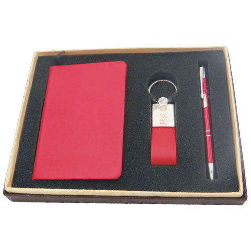 Notebook Set - Fine Finish, Available In Different Colors And Sizes | Includes Pen, Key Ring, Perfect For Corporate Gifts