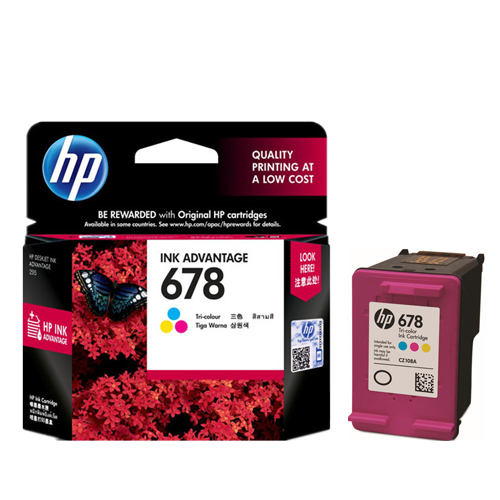 HP 678 Tri-Colour Ink Cartridge-CZ108AA