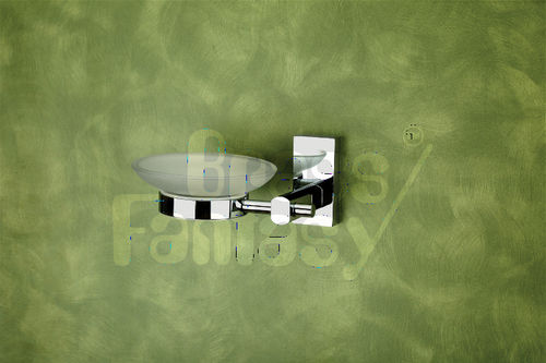 Brass Glass Soap Dish - Medium Size 4x3x2 Inches | Chrome Finish, Durable Material, Elegant Design, Easy Installation, Wall Mount, Water Resistant