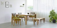 wooden Dining table set with bench Dual tone finish