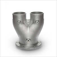 Manifold Y Casting - Aluminum, 0.4-40 Kg, Silver With Chrome Plating | Versatile Design For Industrial Applications