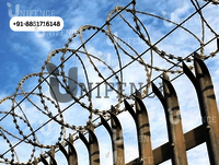 Concertina Wire - Steel, Customizable Lengths, Silver | Suitable For Fencing In Agriculture, Defense, Stadiums, And Industrial Sites, Isi Grade