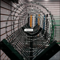 Razor Tape Concertina Coil Fencing Wire - Steel, Customized Coil Length And Weight, Silver Color, Galvanized Surface Treatment | Ideal For Agriculture, Industrial Sites, Prisons, And Defense Areas