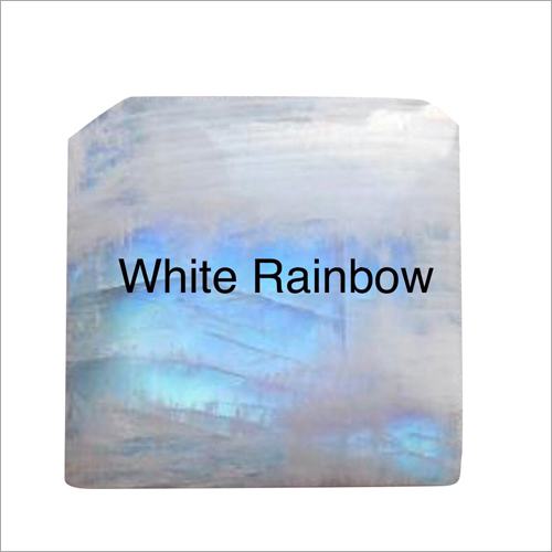 Cushion Cut White Rainbow Stone