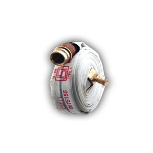 RRL Hose - Canvas Material, 15 Meters Long, White Color | Ideal for Fire Fighting, Durable for Industrial, Commercial, and Residential Use