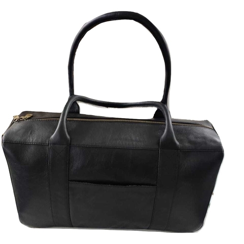 Genuine Leather Duffle/Travel Bag Black