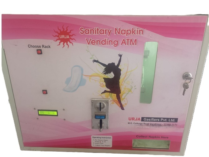 Manual Sanitary Napkin Vending Machine - Color: Red