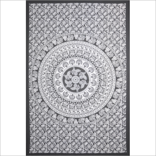 Black-White Black And White Colour Wall Tapestry