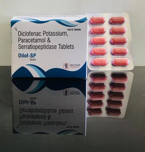 Diclofenac + Serratiopeptidase + Paracetamol Tablets