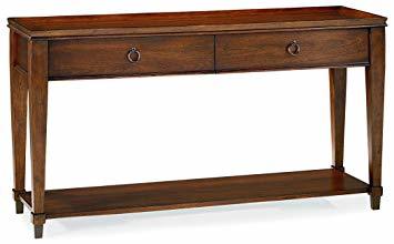 Antique Console Table - 140cm x 40cm Natural Wood Finish | Sturdy Iron Accents, 60kg Weight