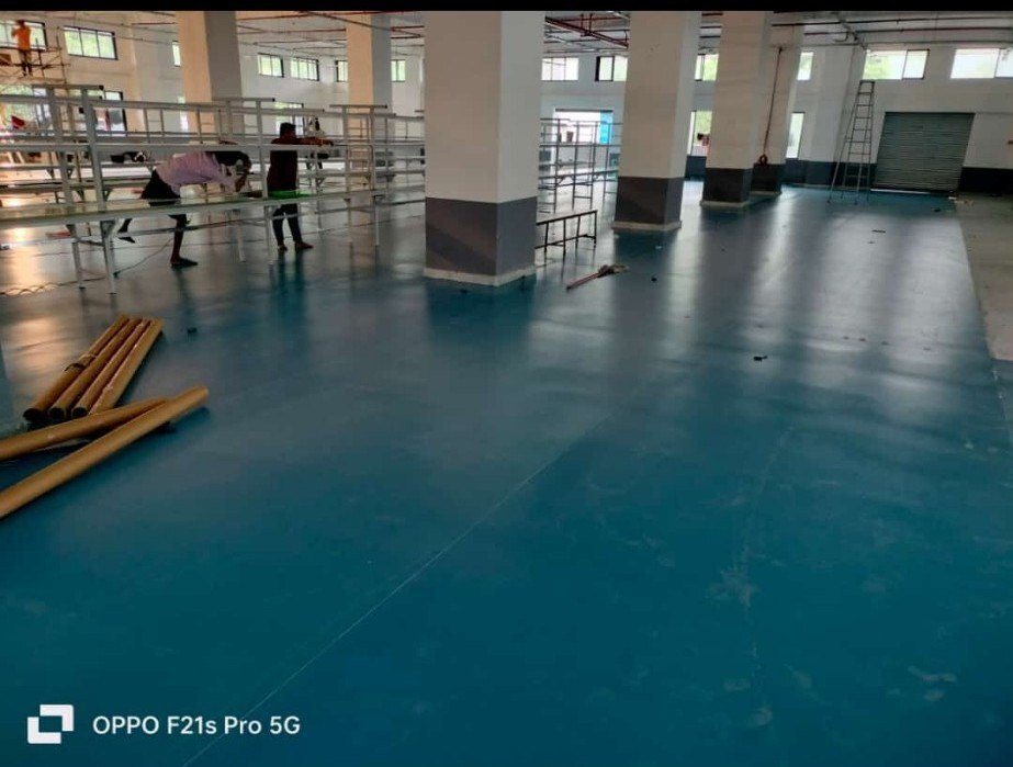 Gym Blue Rubber Flooring - Feature: Easy To Install