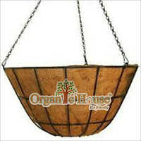 Coco Hanging Basket - Coir Material, 10 Inch Diameter, Natural Coco Color - Eco-friendly, Anti-bacterial, Round Shape, Hanging Design