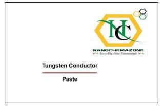 Tungsten Conducting Paste