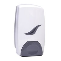Manual Soap Dispenser 500ml - Abs Plastic, 18.5x9x7 Cm, White | Wall-mounted, Push-button, Locking System, Transparent Window