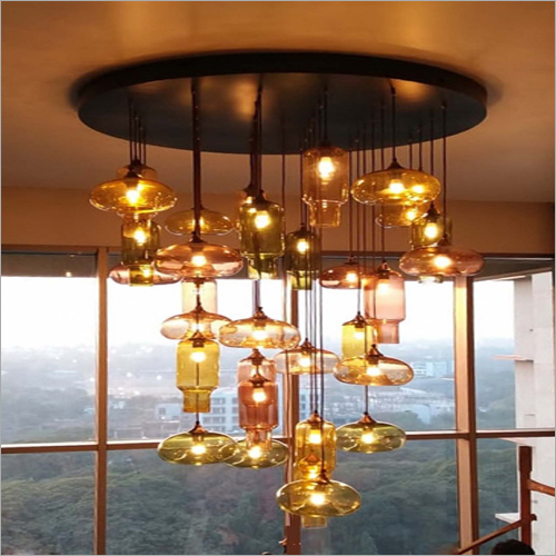 Glass Chandelier Hanging Light Application: Commercial