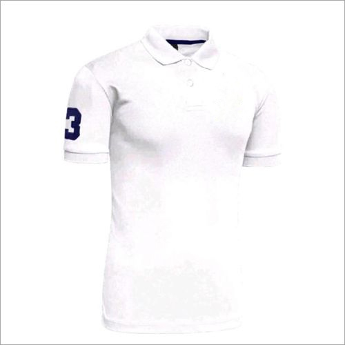 Mens White T-Shirt - Matty Fabric, Available in S-XXL Sizes, Multicolor Options | Short Sleeve Polo with Plain Pattern for Men