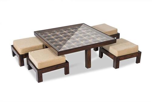 Solid wood center coffee table Set Monarch