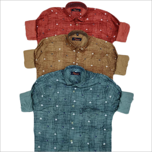 Mens Cotton Shirt - Available in L, M, S, XL Sizes | Solid Colors, Washable, Suitable for Summer, Rainy, Spring, and Winter Wear