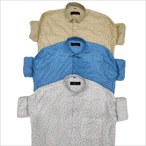Mens Full Sleeve Shirt - Cotton Blend, Available in Various Sizes (S, M, L, XL), Diverse Colors | Washable, Ideal for All Seasons