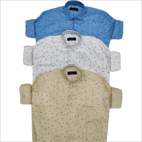 Mens Printed Full Sleeve Shirt - Cotton Blend, Size M/L/S/XL | Available in Various Colors, Washable Design, Ideal for All Seasons