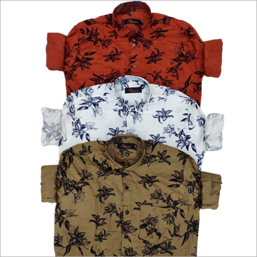 Mens Printed Shirt - Cotton Blend, Available in Various Colors, Sizes S to XL | Washable, Suitable for All Seasons