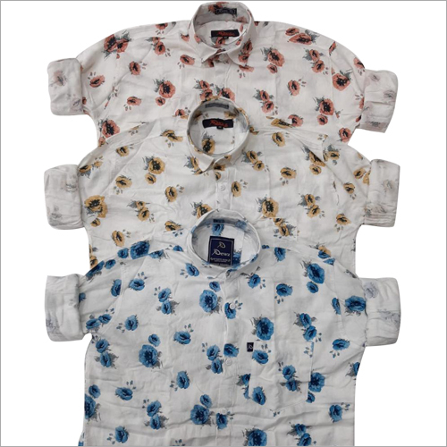 Mens Designer Print Shirt - Premium Cotton Blend, Available in Sizes S to XL, Soft Basic Colors for All Seasons | Machine Washable, Suitable for Any Occasion