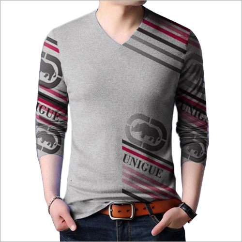 Mens V Neck T-Shirt - Cotton Blend, Sizes: S, M, L, XL | Available in Various Colors, Designed for Male Comfort and Style