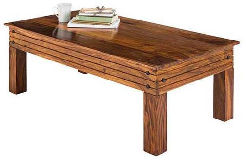 Solid Wood Center Coffee Table Facile No Assembly Required