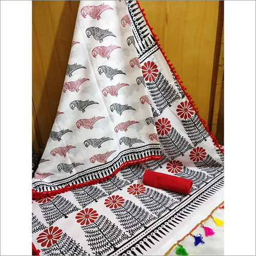 Cotton Mulmul Saree By AADHYA COLLECTION