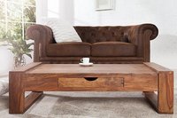 Solid wood Center coffee table with drawer Siphon