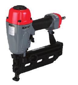 Pneumatic Brad Nailer - Metal Build, 220-440 Rated Voltage | Grey and Red Design for Furniture Applications