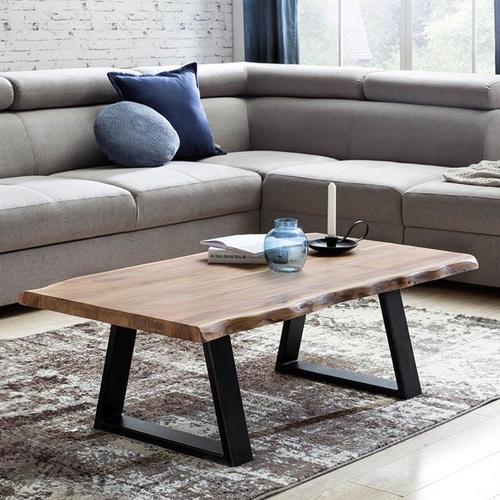 Solid wood center coffee table live shore