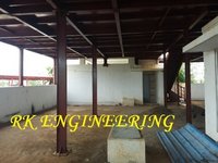 Steel Roofing Structure Service - Customizable Galvanized Steel Frame, High Load Capacity With Pile Foundation And A Type Roof