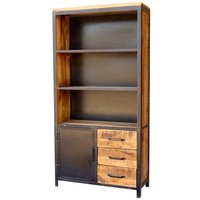 Industrial Bookshelf with drawers