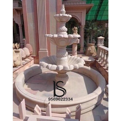 Red Sandstone Water Fountain By BARPHANI STONE INDUSTRIES